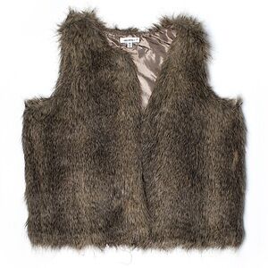 Brown Faux Fur Vest